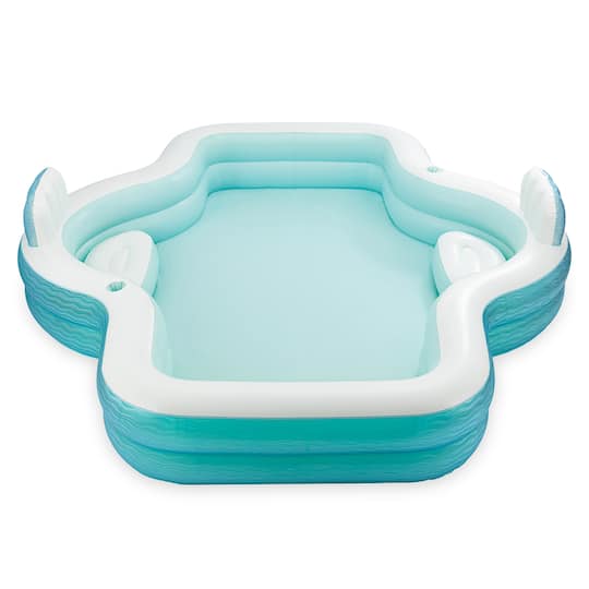 Funsicle 10ft. Teal & White Shimmer Party Lounge Pool